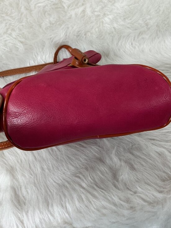 Vera Pelle Pink & Brown Leather Convertible Sling Backpack main image 6